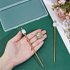 2Pcs Brass Hair Sticks OHAR-PH00009-3