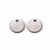 Non-Tarnish 201 Stainless Steel Stamping Blank Tag Pendants STAS-T058-8mm-P-2