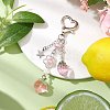 Peach Strawberry Acrylic & Resin Pendant Decorations HJEW-JM02373-2