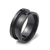 201 Stainless Steel Grooved Finger Ring RJEW-WH0004-32A-EB-1