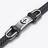 PU Leather Braided Cord Bracelets BJEW-E324-C07-3