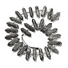 Natural Map Stone Double Terminated Point Beads Strands G-H069-B09-01-3