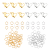 DICOSMETIC 112Pcs 4 Style 304 Stainless Steel Heart Lobster Claw Clasps and Open Jump Rings STAS-DC0001-14-1