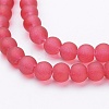 Baking Paint Transparent Glass Bead Strands X-GLAA-S031-4mm-40-3