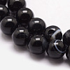 Natural Black Agate Bead Strands X-G-K166-13-8mm-05-3