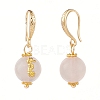 Natural Rose Quartz Dangle Earrings EJEW-JE04432-01-2