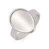 Non-Tarnish 304 Stainless Steel Cuff Ring Components STAS-G341-01P-1