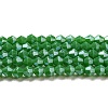 Opaque Solid Color Electroplate Glass Beads Strands EGLA-A039-P4mm-A08-1