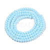Electroplate Opaque Solid Color Glass Beads Strands EGLA-A044-P1mm-L06-2