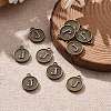 Alloy Pendant Cabochon Settings PALLOY-N156-01J-AB-5