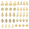 CHGCRAFT 40Pcs 10 Style Rack Plating Alloy Pendants PALLOY-CA0002-41-1