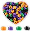 800Pcs 4 Colors Halloween Opaque Plastic Beads KY-SP0001-08-1