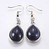 Natural & Synthetic Mixed Stone Dangle Earrings EJEW-P143-A-2