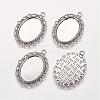 Zinc Alloy Pendant Settings for Cabochon & Rhinestone X-PALLOY-A15257-AS-FF-1