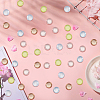 150Pcs 5 Colors Flat Round Resin Buttons BUTT-CY0001-24-7