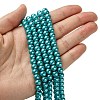 Eco-Friendly Dyed Glass Pearl Round Bead Strands HY-A008-6mm-RB073-4