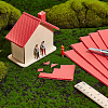 PVC Dollhouse Roof Tiles DIY-WH0034-97-4