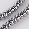 Rondelle Electroplate Non-magnetic Synthetic Hematite Beads Strands G-L436-01B-1