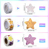 CHGCRAFT 3 Rolls 3 Styles Laser Star Self-Adhesive Gift Tag Glitter Foil Sticker Labels DIY-CA0006-19-2