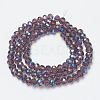 Electroplate Glass Beads Strands EGLA-A034-T2mm-I09-2
