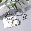 Electroplated Natural Lava Rock Beads G-NB0001-91A-2