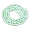 Opaque Solid Color Electroplate Glass Beads Strands X-EGLA-A039-P2mm-L20-3