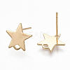 Brass Stud Earring Findings X-KK-S348-352-2
