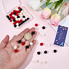 60Pcs 3 Colors Synthetic Coral Carved Beads CORA-SC0001-26-3