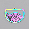 Ion Plating(IP) 201 Stainless Steel Pendants STAS-S105-LA576-1