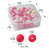 70Pcs Rubberized Style Acrylic Beads MACR-FS0001-71B-4