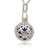 Silver Color Plated Brass Hollow Round Cage Pendants KK-J216-14S-2