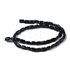 Synthetic Black Stone Beads Strands G-Z006-B09-3