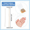 400Pcs 2 Colors 304 Stainless Steel Flat Head Pins STAS-UN0055-19-3