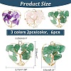 6Pcs 3 Styles Chakra Natural Gmestone Copper Wire Big Pendants FIND-FH0004-66-2