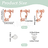 24Pcs Brass Screw On Clip-on Earring Findings KK-SP0001-20RG-2