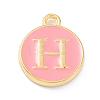 Golden Plated Alloy Enamel Charms ENAM-Q437-14H-1