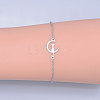 Tarnish Resistant 201 Stainless Steel Kitten Link Bracelets BJEW-T011-JN474-1-2