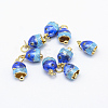 Electroplate Brass Enamel Charms LS-KK-F723-12G-RS-1