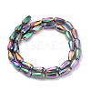 Rainbow Electroplate Non-magnetic Synthetic Hematite Beads Strands G-B014-01-2