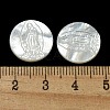 Carved Natural White Shell Cabochons SSHEL-N038-06B-04-3