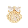 Brass Micro Pave Cubic Zirconia Pendants ZIRC-P122-05A-G01-1