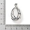 Natural White Jade Teardrop Pendants G-G112-03P-01-3
