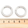 Non-Tarnish 304 Stainless Steel Spring Gate Rings X-STAS-Q032-1B-3