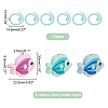6Pcs 3 Colors Fish Silicone Beads Knitting Needle Protectors/Knitting Needle Stoppers DIY-NB0010-36-2