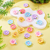 20pcs Opaque Resin Cabochons RESI-TADJ0001-08D-5