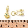 Brass Micro Pave Cubic Zirconia Peg Bails Pendants KK-K277-11G-3