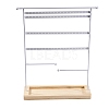 Iron Jewelry Display Stand with Wood Tray AJEW-Z032-01B-2