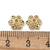 Brass Micro Pave Cubic Zirconia Bead Caps ZIRC-F141-15G-2