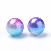Rainbow Acrylic Imitation Pearl Beads OACR-R065-4mm-A06-2