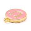 Golden Plated Alloy Enamel Charms X-ENAM-Q437-14U-2